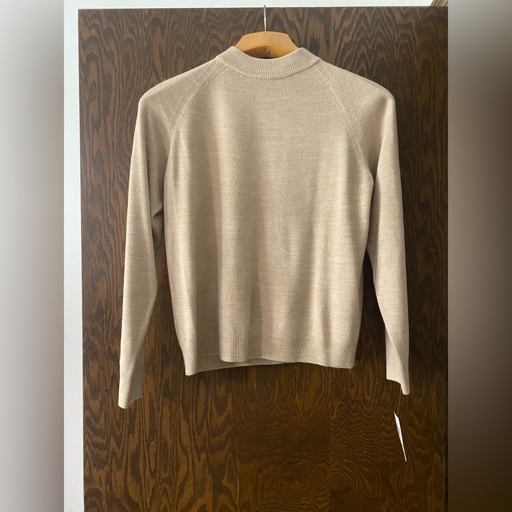 Karen Scott Classic Beige Turtleneck Sweater